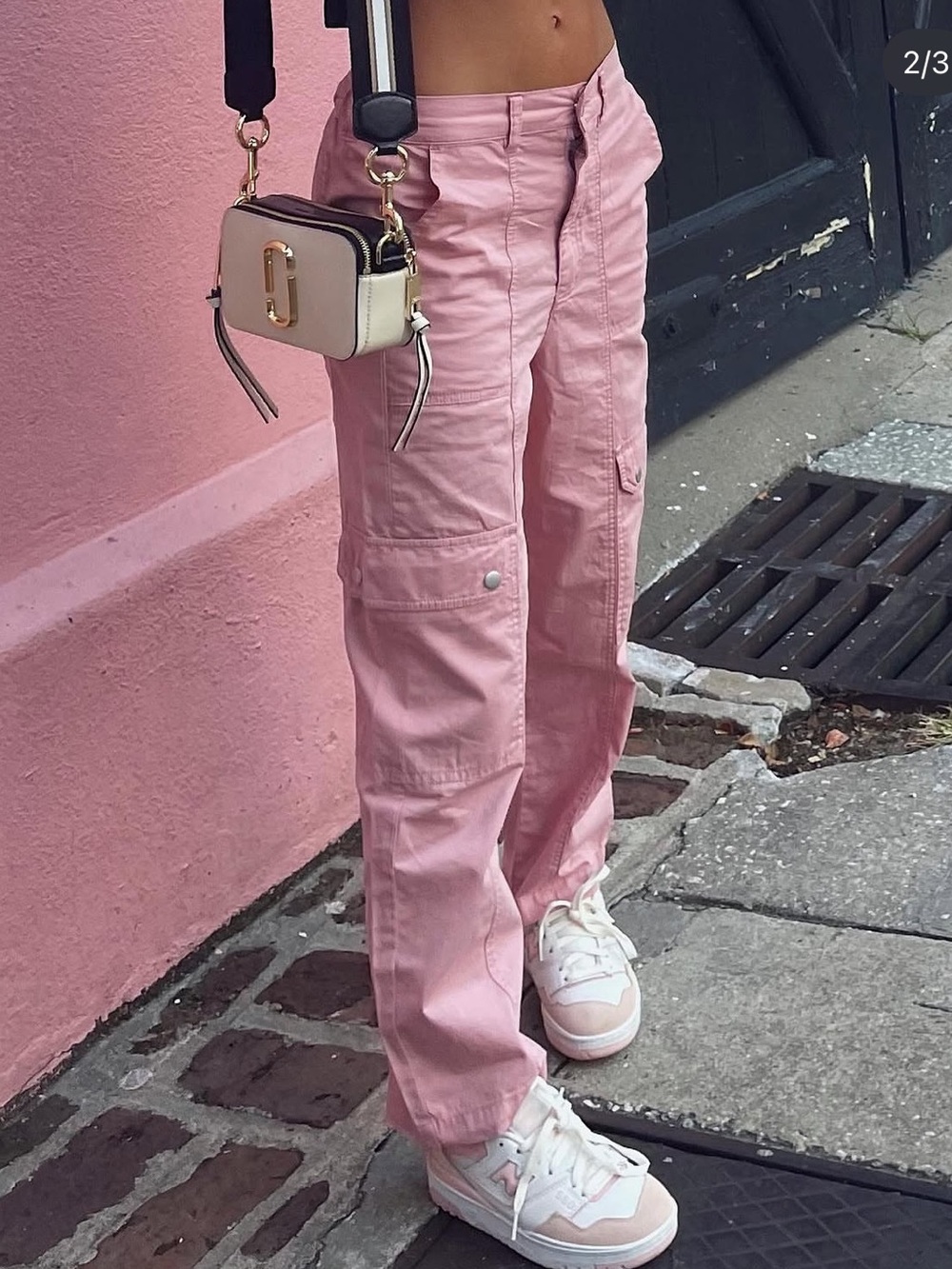Pink cargo pants